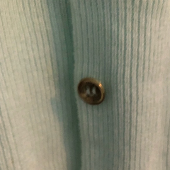 Jones New York Mary Jane Mint Green 3/4 Sleeve button up  Cardigan - Picture 5 of 12